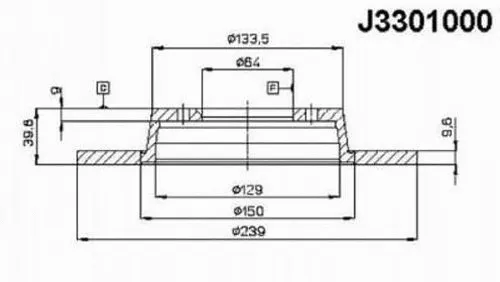 J3301000 NIPPARTS Тормозной диск (фото 1)