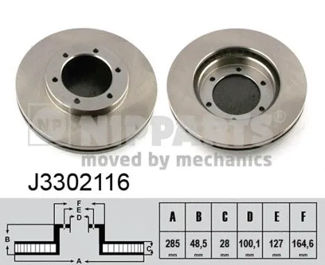 J3302116 NIPPARTS Тормозной диск (фото 1)