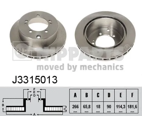 J3315013 NIPPARTS Тормозной диск (фото 1)