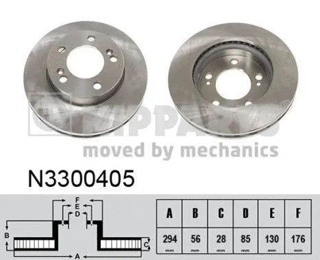 N3300405 NIPPARTS Тормозной диск (фото 1)