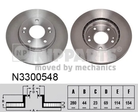 N3300548 NIPPARTS Тормозной диск (фото 1)