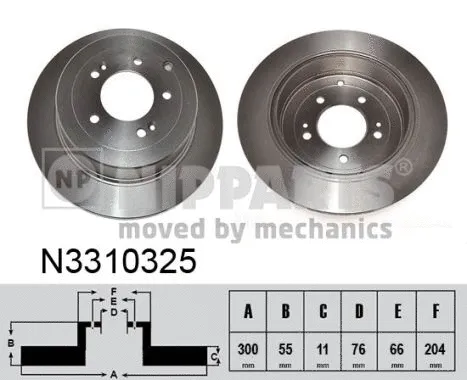 N3310325 NIPPARTS Тормозной диск (фото 1)