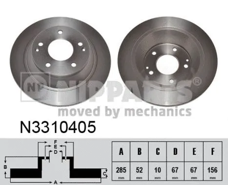 N3310405 NIPPARTS Тормозной диск (фото 1)