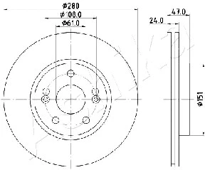 60-00-0711 ASHIKA Тормозной диск (фото 1)