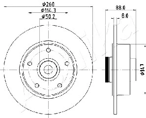 61-00-0713 ASHIKA Тормозной диск (фото 1)