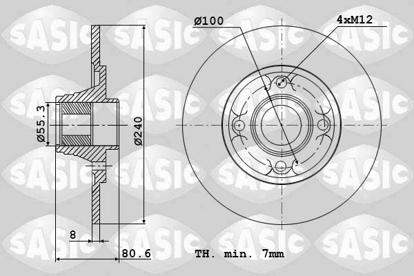 6104003 SASIC Тормозной диск (фото 1)