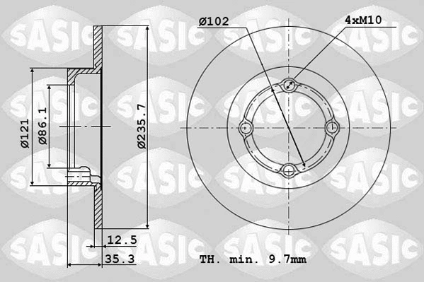 6106111 SASIC Тормозной диск (фото 1)