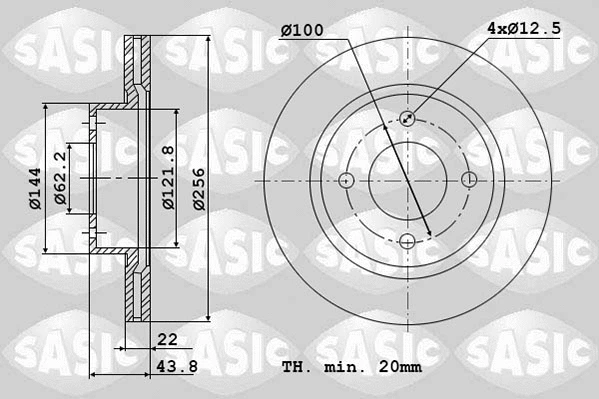 6106235 SASIC Тормозной диск (фото 1)