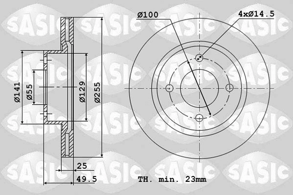 6106350 SASIC Тормозной диск (фото 1)