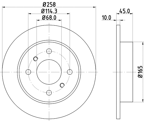 PCD12802 DON Тормозной диск (фото 1)