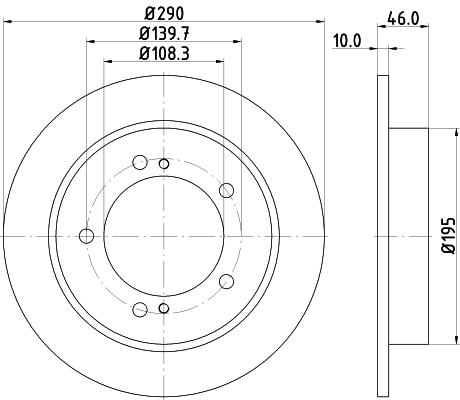 PCD12922 DON Тормозной диск (фото 1)
