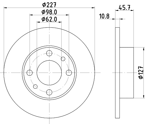 PCD13222 DON Тормозной диск (фото 1)