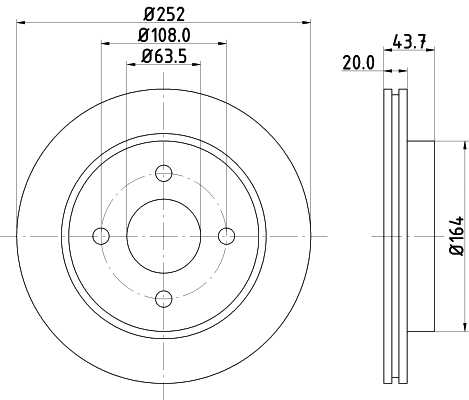 PCD13702 DON Тормозной диск (фото 1)