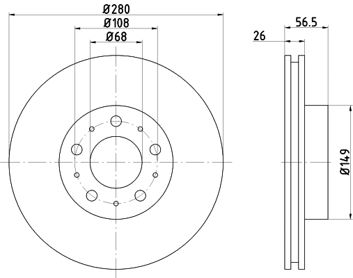 PCD15032 DON Тормозной диск (фото 1)