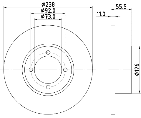PCD16242 DON Тормозной диск (фото 1)