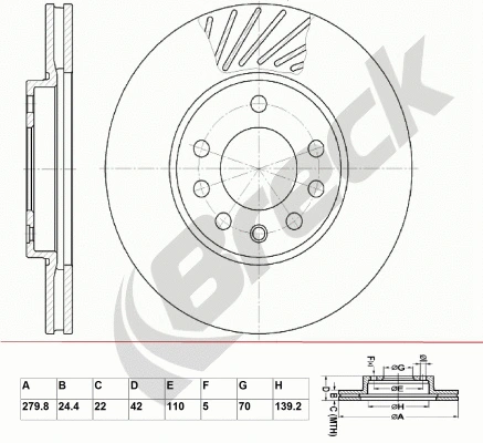 BR 310 VA100 BRECK Тормозной диск (фото 1)
