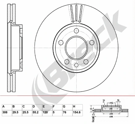 BR 360 VA100 BRECK Тормозной диск (фото 1)