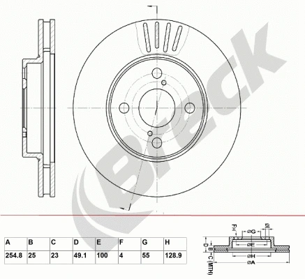 BR 378 VA100 BRECK Тормозной диск (фото 1)