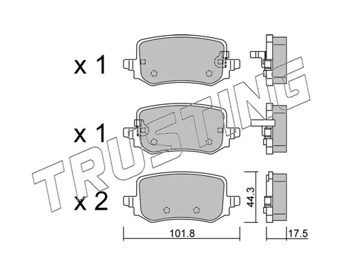 1301.0 TRUSTING Комплект тормозных колодок, дисковый тормоз (фото 1)