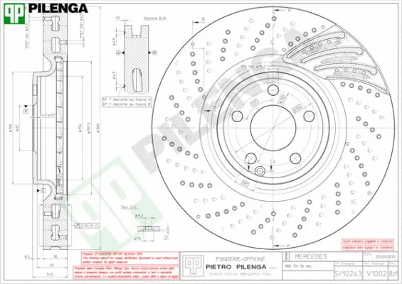 V1002 PILENGA Тормозной диск (фото 1)