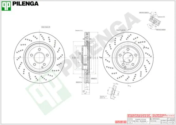 V1013 PILENGA Тормозной диск (фото 1)