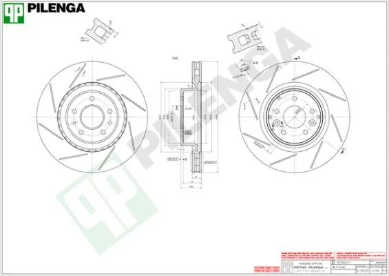 V139 PILENGA Тормозной диск (фото 1)