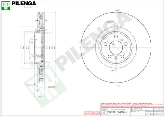 V1725L PILENGA Тормозной диск (фото 1)