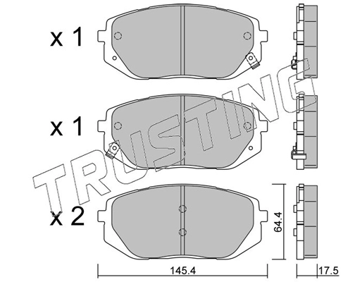 1300.0 TRUSTING Комплект тормозных колодок, дисковый тормоз (фото 1)