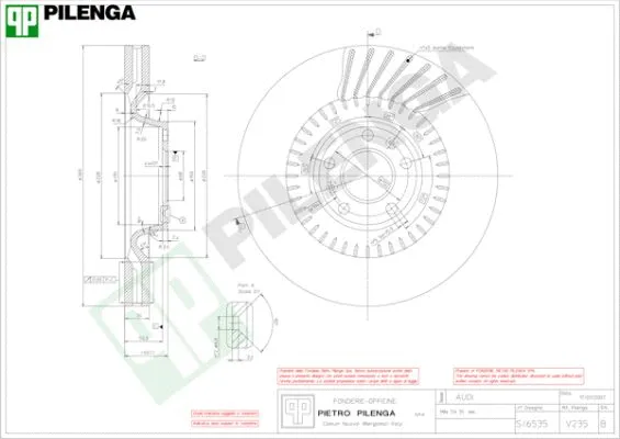 V235 PILENGA Тормозной диск (фото 1)