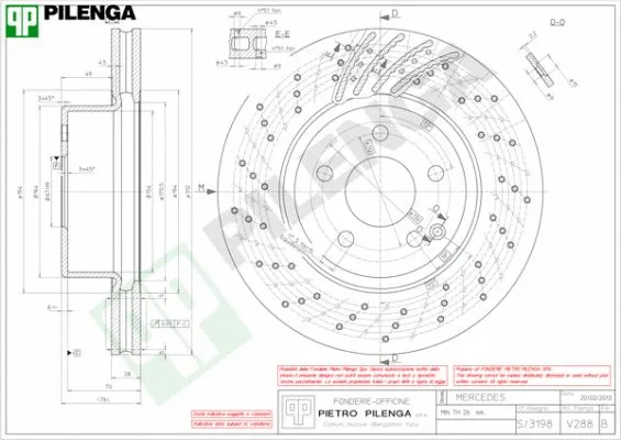 V288 PILENGA Тормозной диск (фото 1)