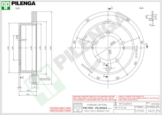 V623 PILENGA Тормозной диск (фото 1)