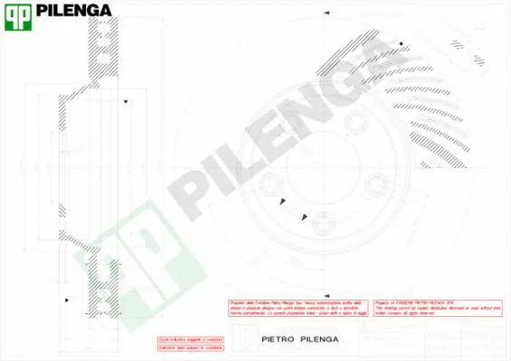 V857L PILENGA Тормозной диск (фото 1)