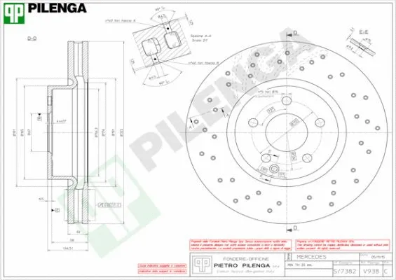 V938 PILENGA Тормозной диск (фото 1)