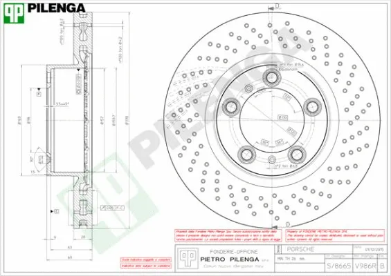 V986R PILENGA Тормозной диск (фото 1)