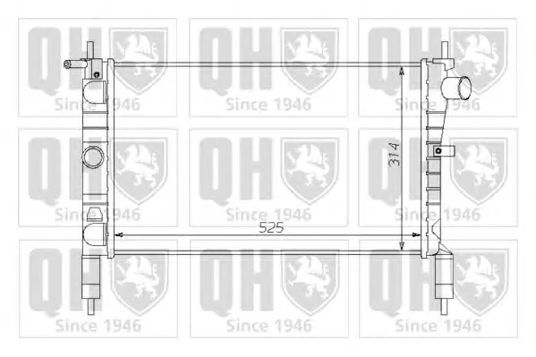 QER1243 QUINTON HAZELL Радиатор охлаждения двигателя (фото 1)
