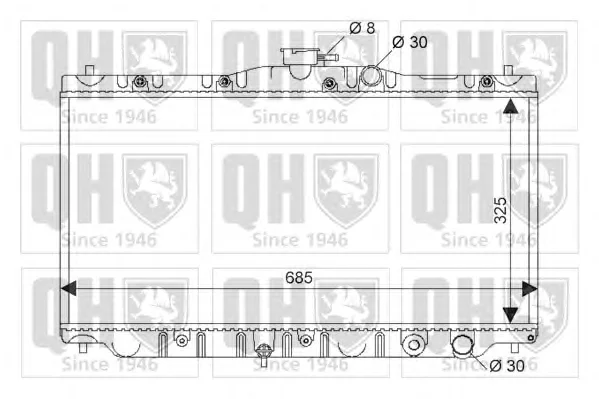QER1252 QUINTON HAZELL Радиатор охлаждения двигателя (фото 1)