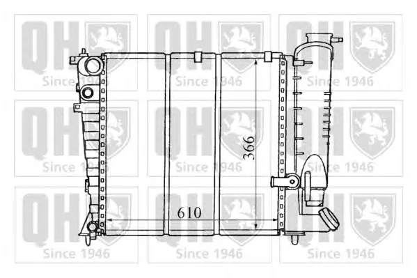 QER1280 QUINTON HAZELL Радиатор охлаждения двигателя (фото 1)