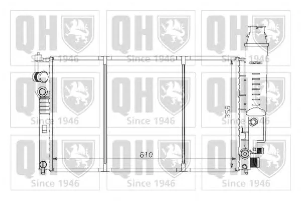 QER1282 QUINTON HAZELL Радиатор охлаждения двигателя (фото 1)