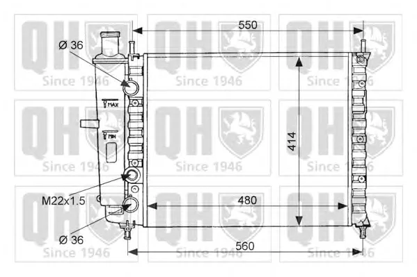 QER1481 QUINTON HAZELL Радиатор охлаждения двигателя (фото 1)