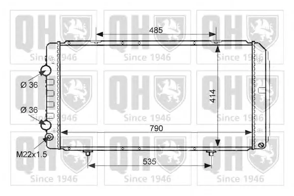 QER1511 QUINTON HAZELL Радиатор охлаждения двигателя (фото 1)