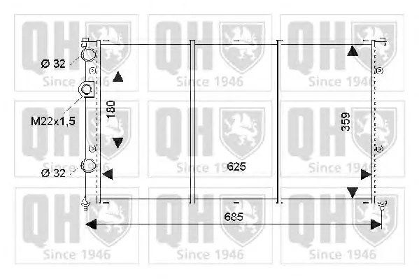 QER1542 QUINTON HAZELL Радиатор охлаждения двигателя (фото 1)
