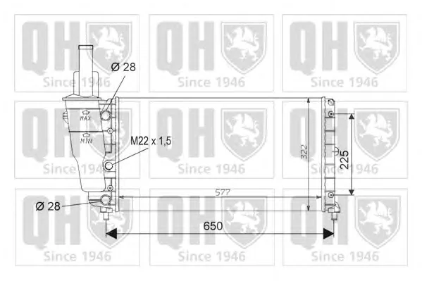 QER1545 QUINTON HAZELL Радиатор охлаждения двигателя (фото 1)