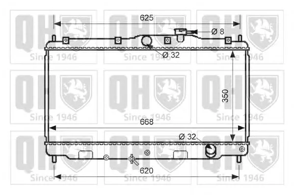 QER1647 QUINTON HAZELL Радиатор охлаждения двигателя (фото 1)