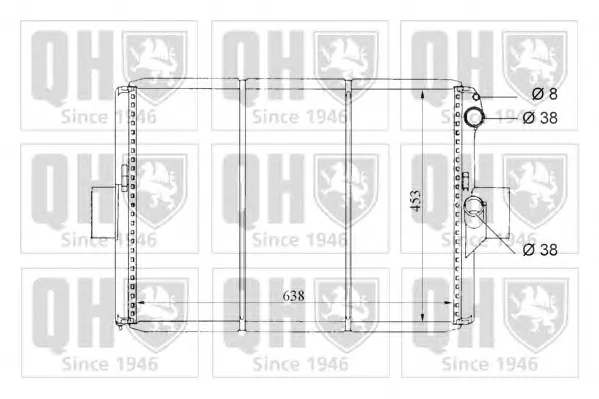 QER1656 QUINTON HAZELL Радиатор охлаждения двигателя (фото 1)