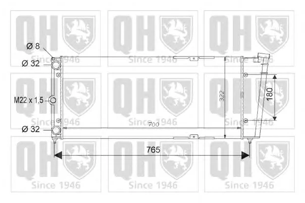 QER1672 QUINTON HAZELL Радиатор охлаждения двигателя (фото 1)