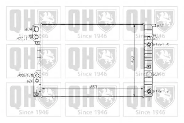 QER1695 QUINTON HAZELL Радиатор охлаждения двигателя (фото 1)