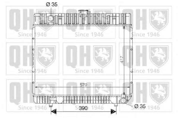 QER1725 QUINTON HAZELL Радиатор охлаждения двигателя (фото 1)