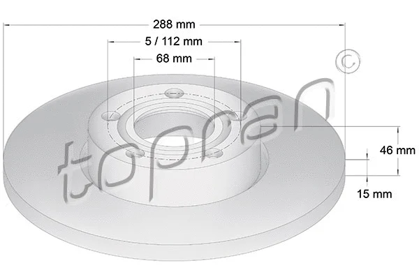 103 755 TOPRAN Тормозной диск (фото 1)