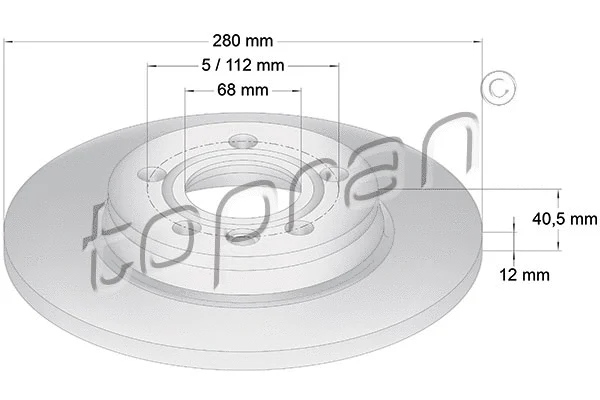 108 915 TOPRAN Тормозной диск (фото 1)