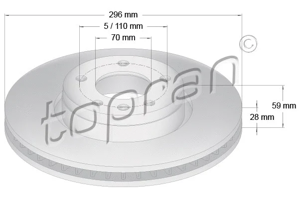 200 939 TOPRAN Тормозной диск (фото 1)